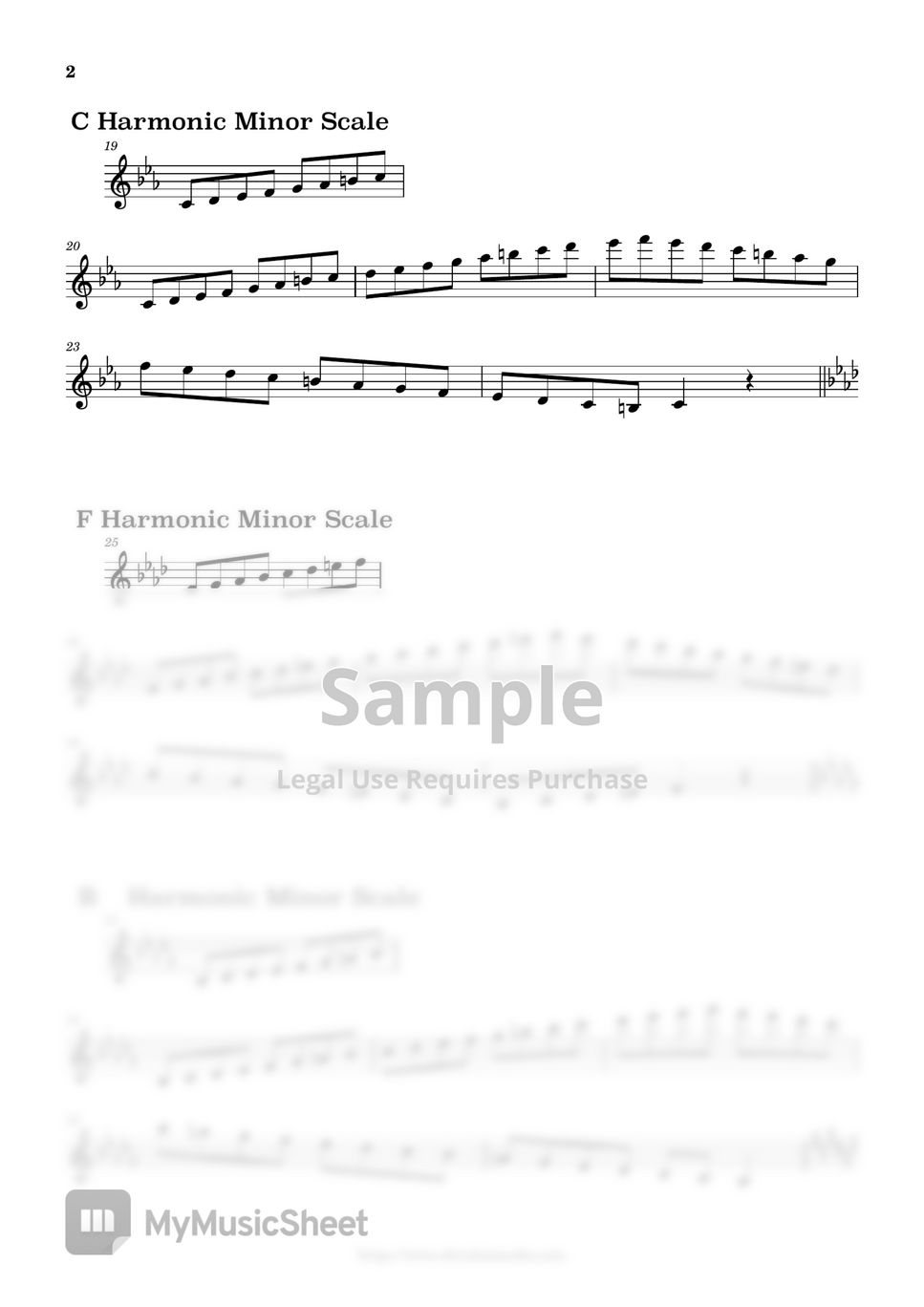 syzkah - Basic practice of Harmonic Minor scale【Alto/Tenor】 (sax/harmonicminorscale)