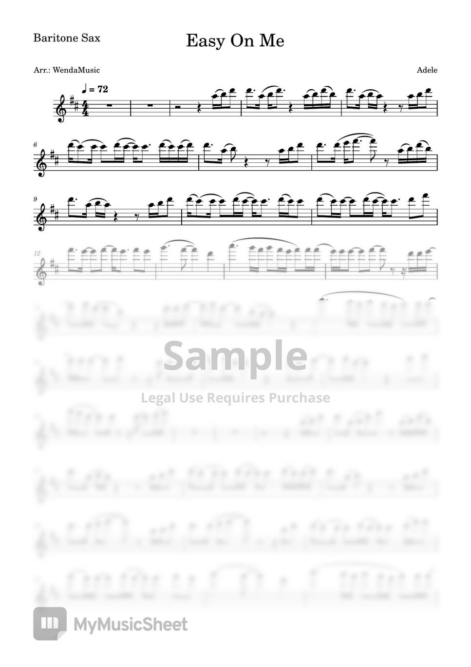 adele-easy-on-me-baritone-sax-sheets-by-wendamusic