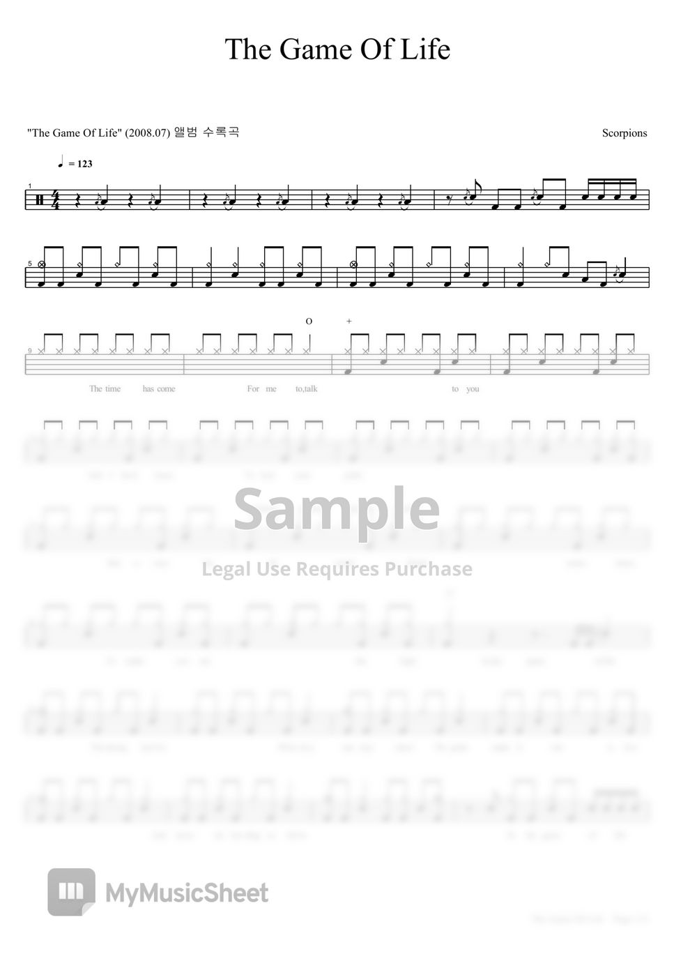 Scorpions The Game Of Life By COPYDRUM