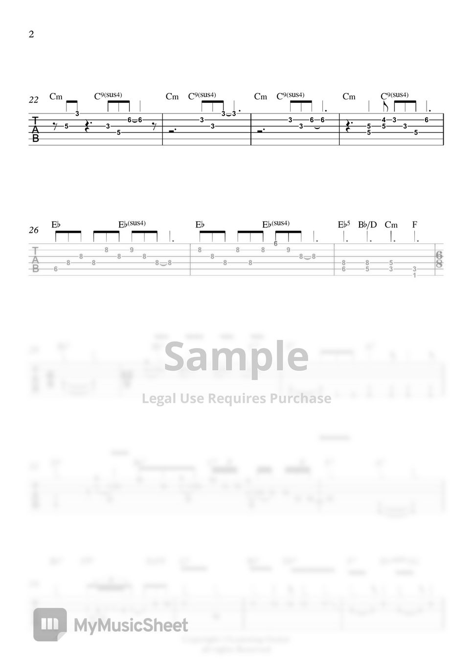 Queen - We Are The Champions (Guitar TAB) Hoja by Learning Guitar