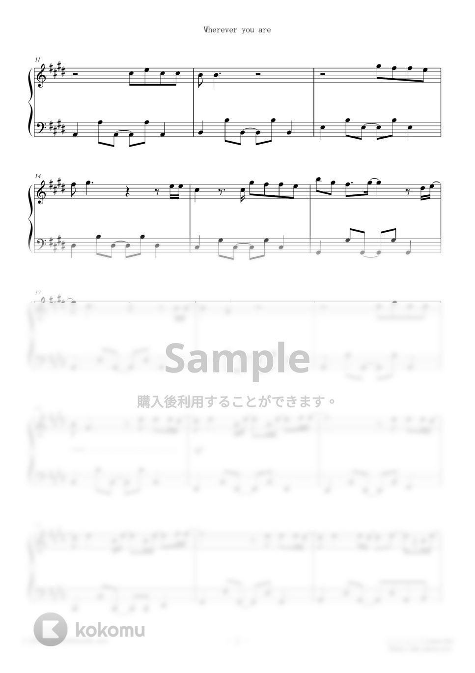 ONE OK ROCK - Wherever you are (難易度：★★☆☆☆) by Dさん