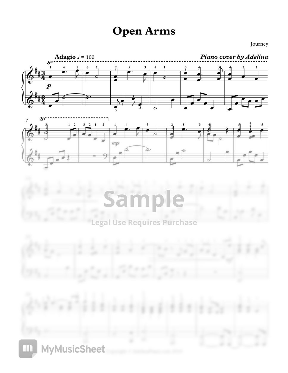 Journey Open Arms Sheets by Adelina Piano