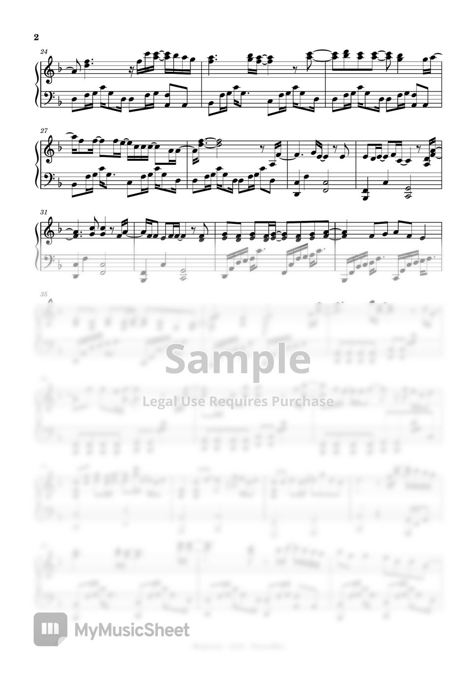 SennaRin - melt (intermediate, piano) by Mopianic