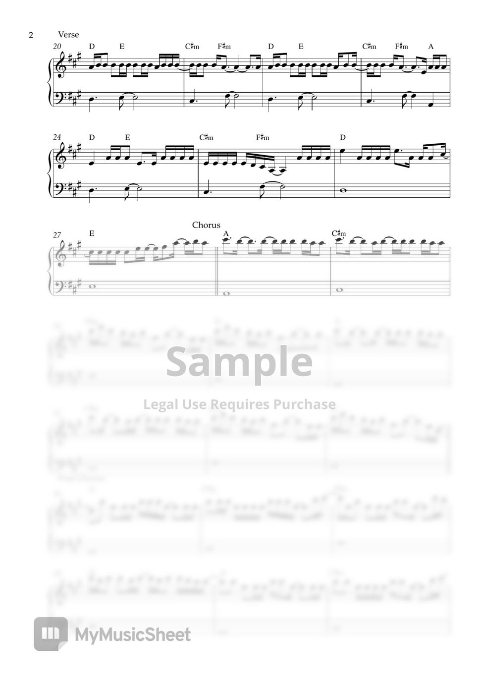 Taylor Swift - Cruel Summer (EASY PIANO SHEET) by Pianella Piano