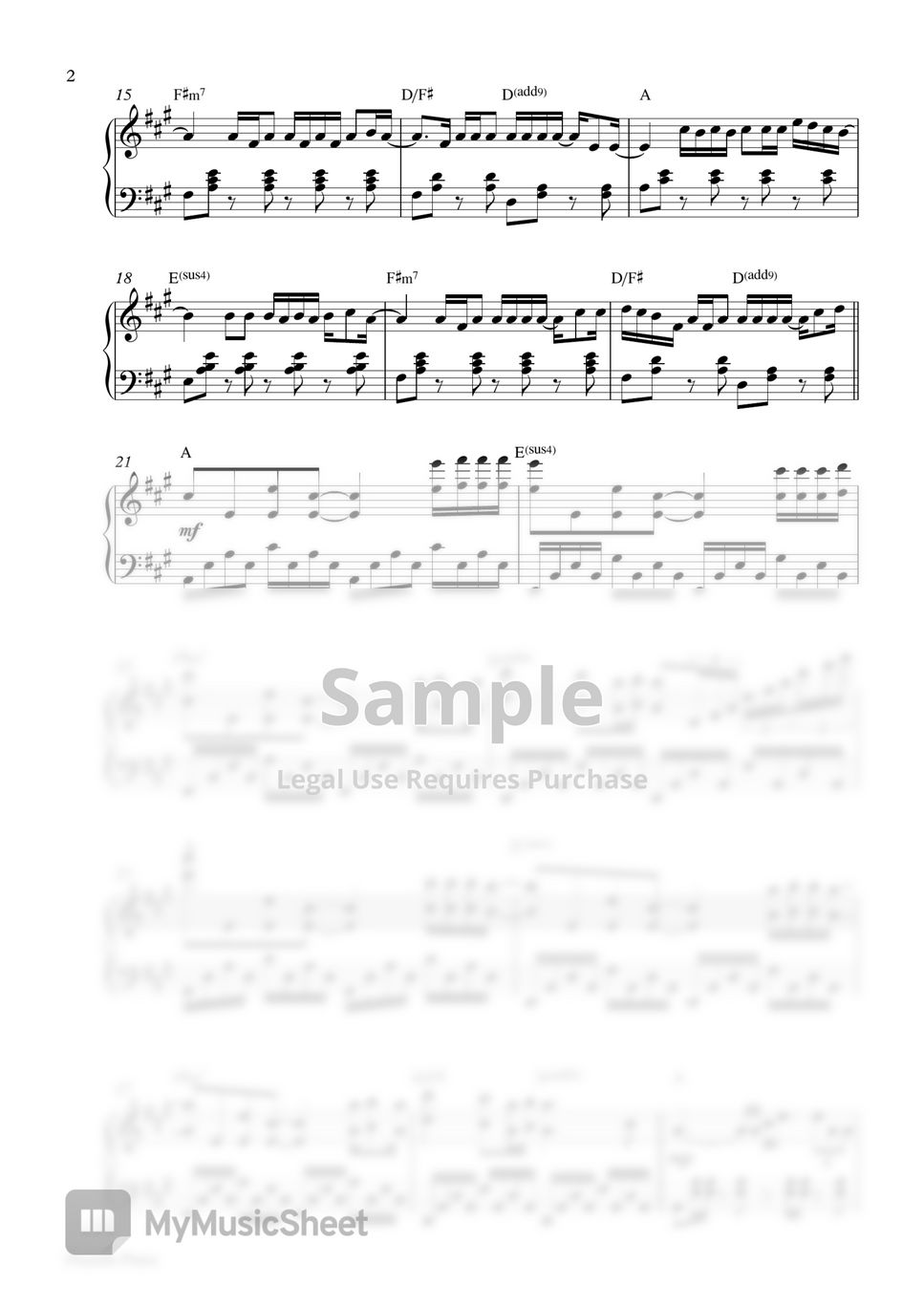Justin Bieber (BTS Jungkook & Jimin) - Mistletoe (Piano Sheet) by Pianella Piano