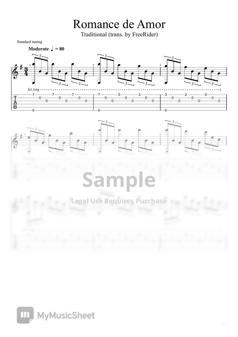 romance-de-amor-fingerstyle-guitar-sheets-by-freerider