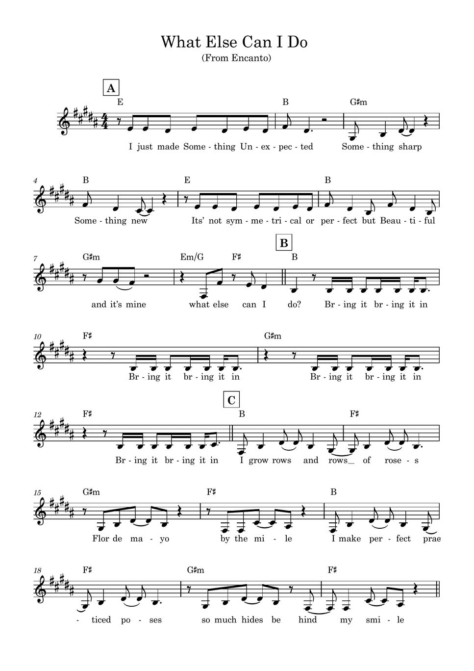 What Else Can I Do Sheet Music Free