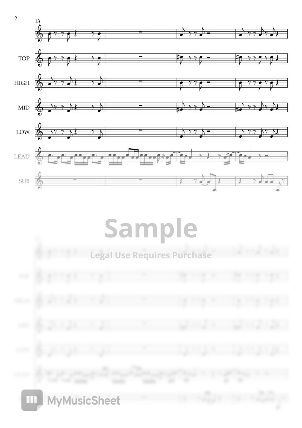 NewJeans - Attention (for Bb Trumpet Ensemble score) by respecTRUMPET
