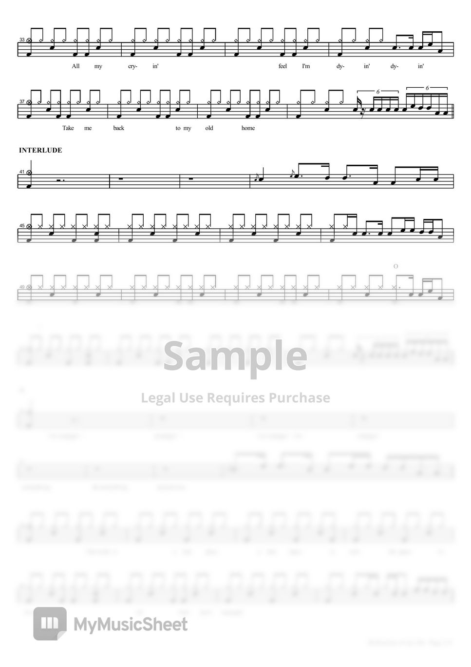 Marmalade reflection of my life sheet music by copydrum