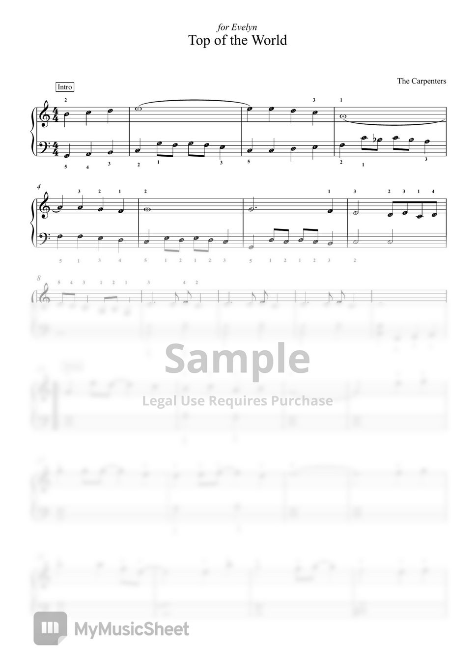 Carpenters top of the world sheets by bitbit