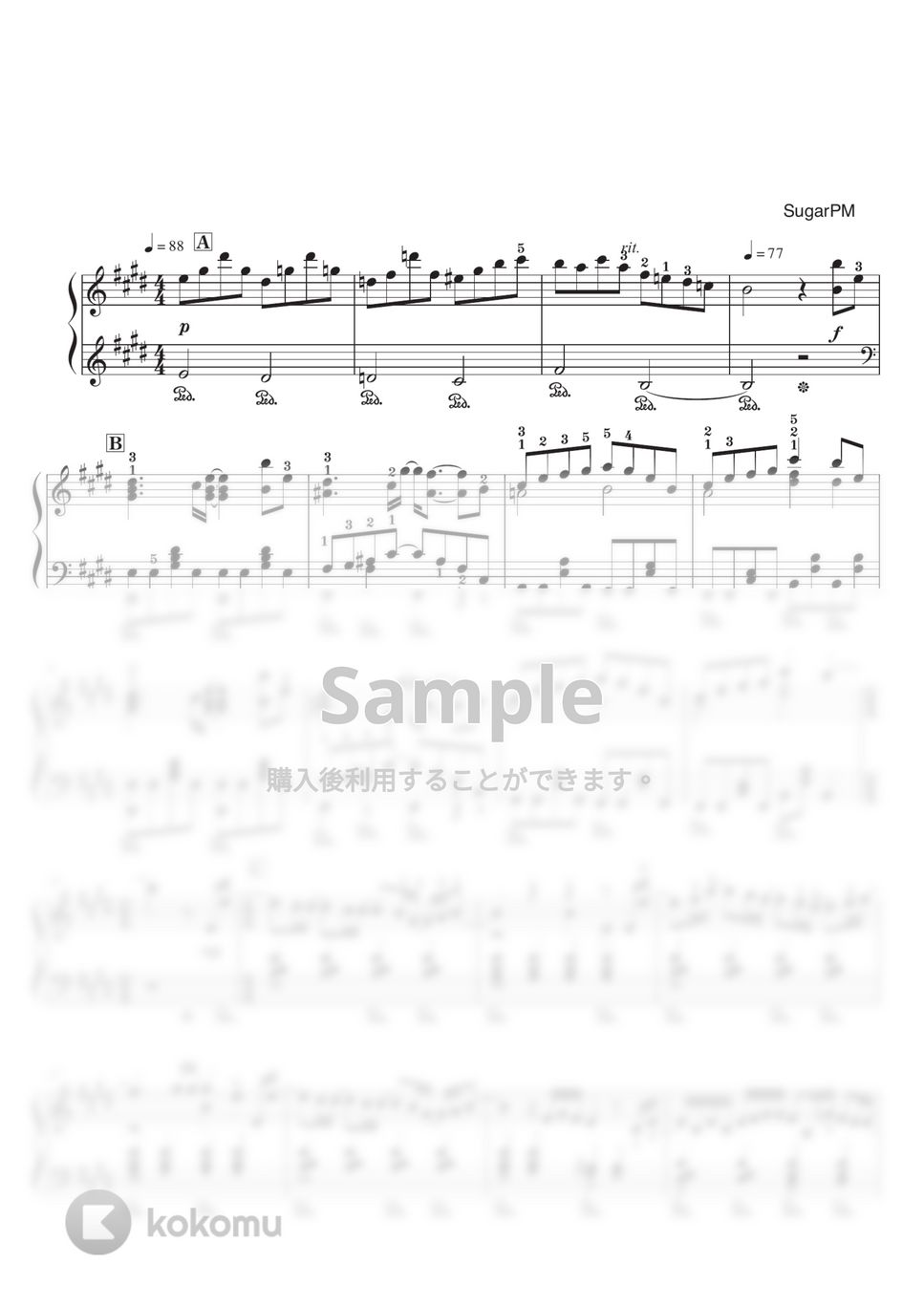 back number - クリスマスソング/back number　ピアノソロ中級 by SugarPM