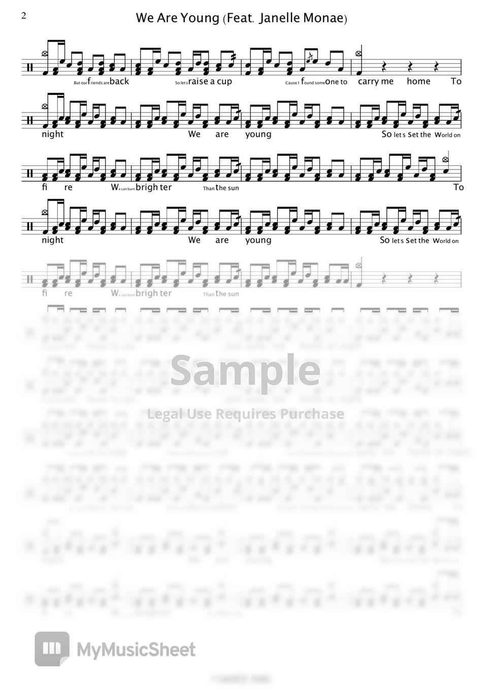 Fun. - We Are Young (feat. Janelle Monae) by Gwon's DrumLesson