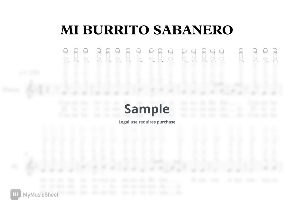 MI BURRITO SABANERO FLAUTA DULCE by Amadeo Molina