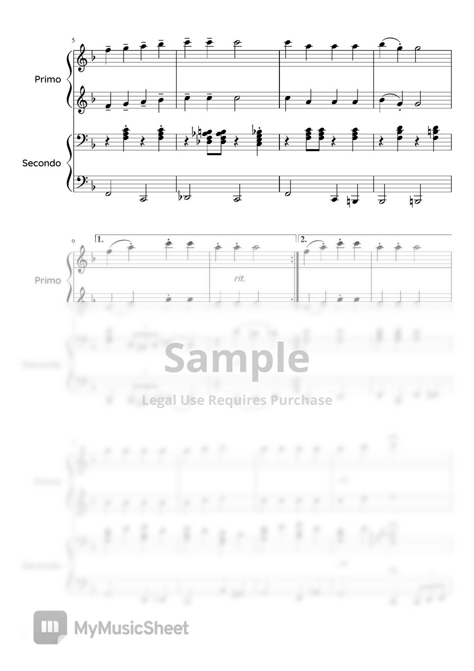 Butterfly (jazz 4hands ver.) Sheets by 헬로블루조이