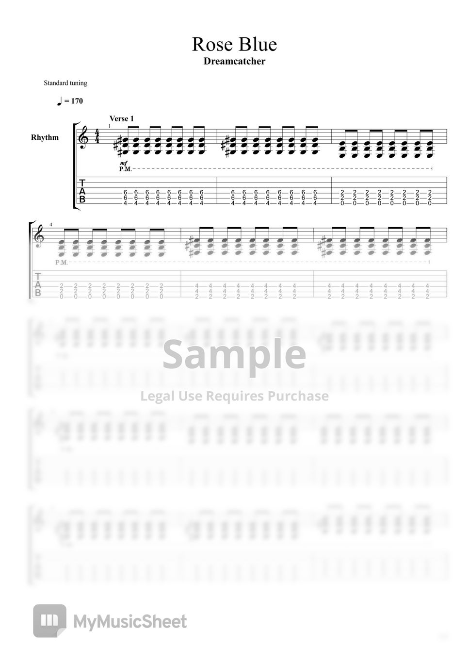 Dreamcatcher Rose Blue 악보