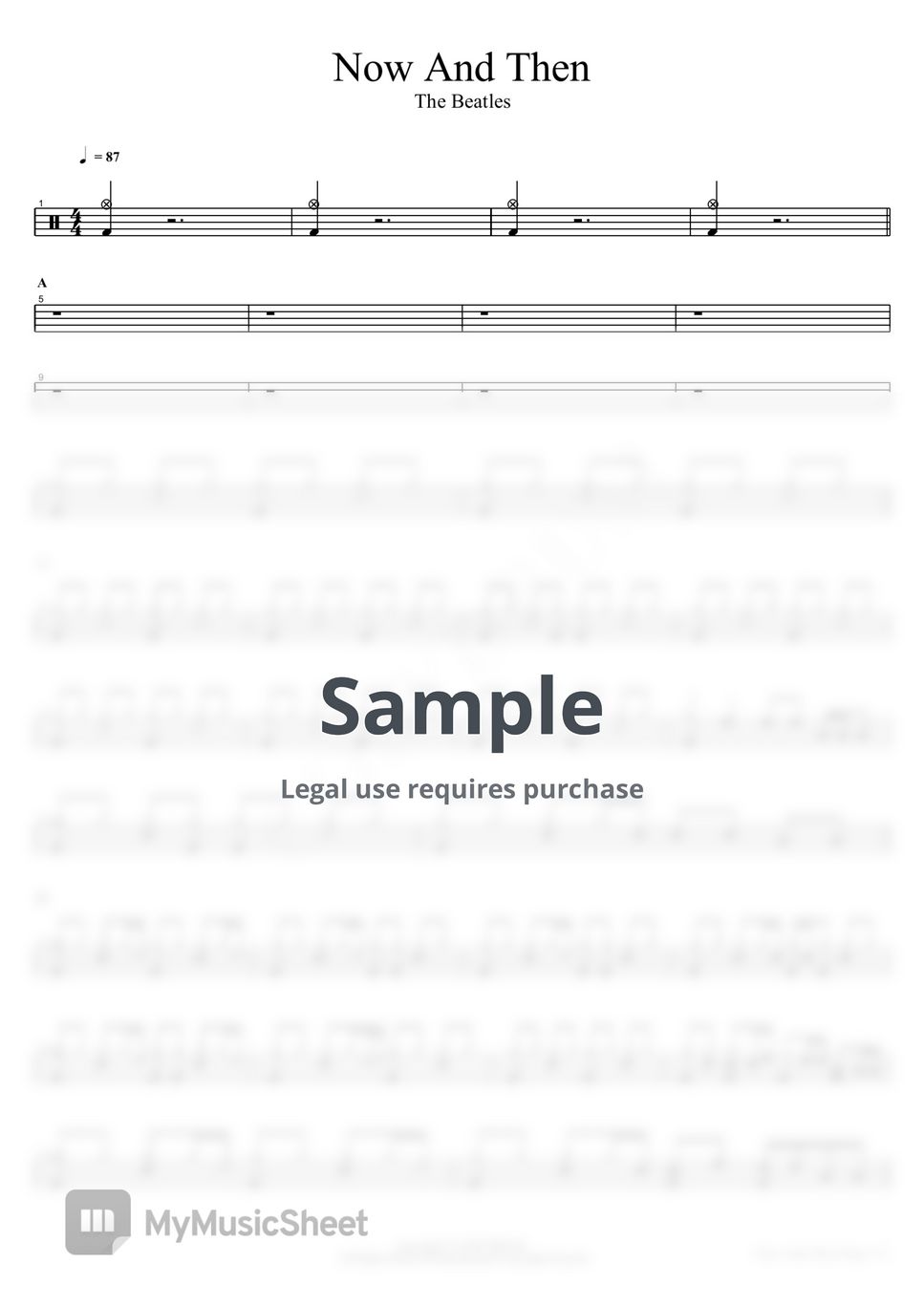 The Beatles - Now And Then Sheets by COPYDRUM