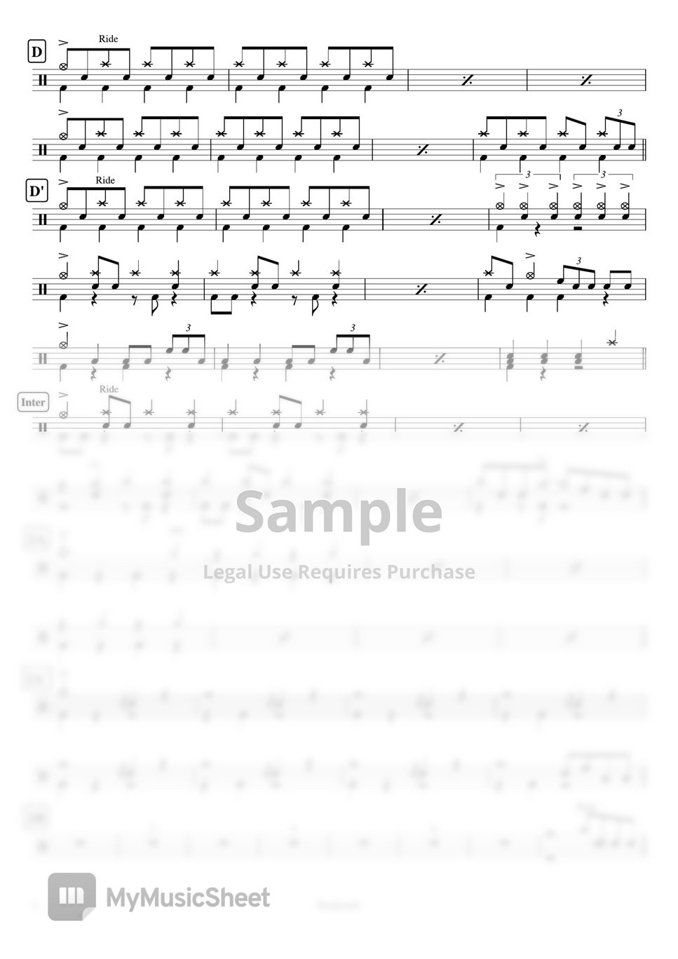 Ado - Readymade (レディメイド) by Cookai's J-pop Drum sheet music!!!