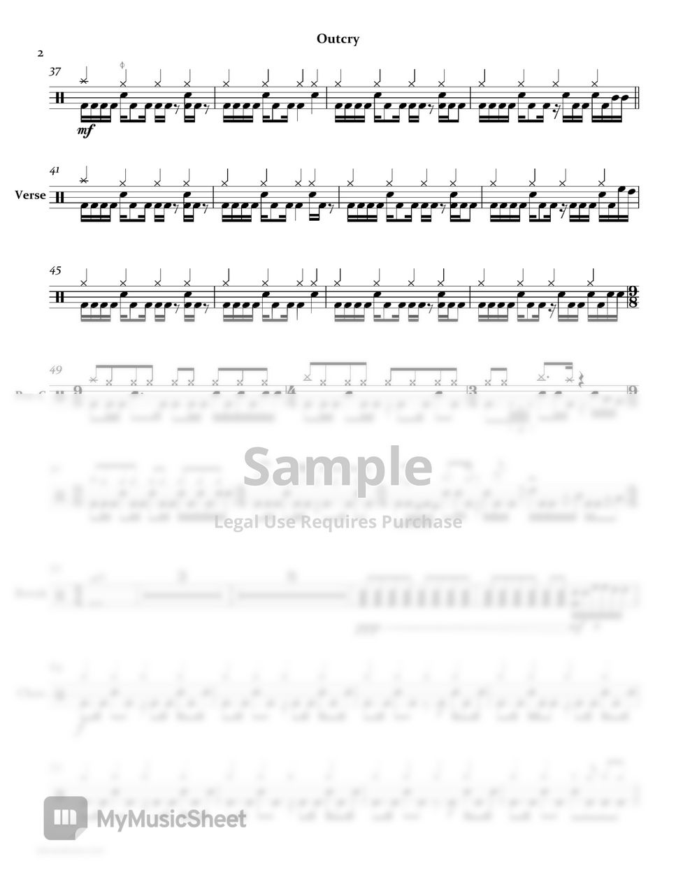 Dream Theater Outcry Sheets By Evan Aria Serenity