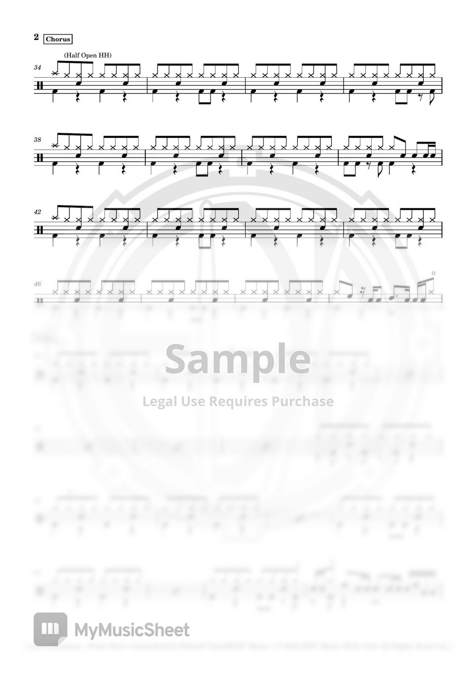 Taylor Swift Last Christmas (Drum Score) Sheets by Edward ChanEDC Music