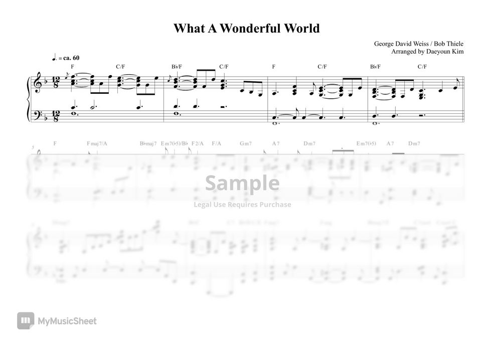 George David Weiss - What A Wonderful World by Daeyoun Kim