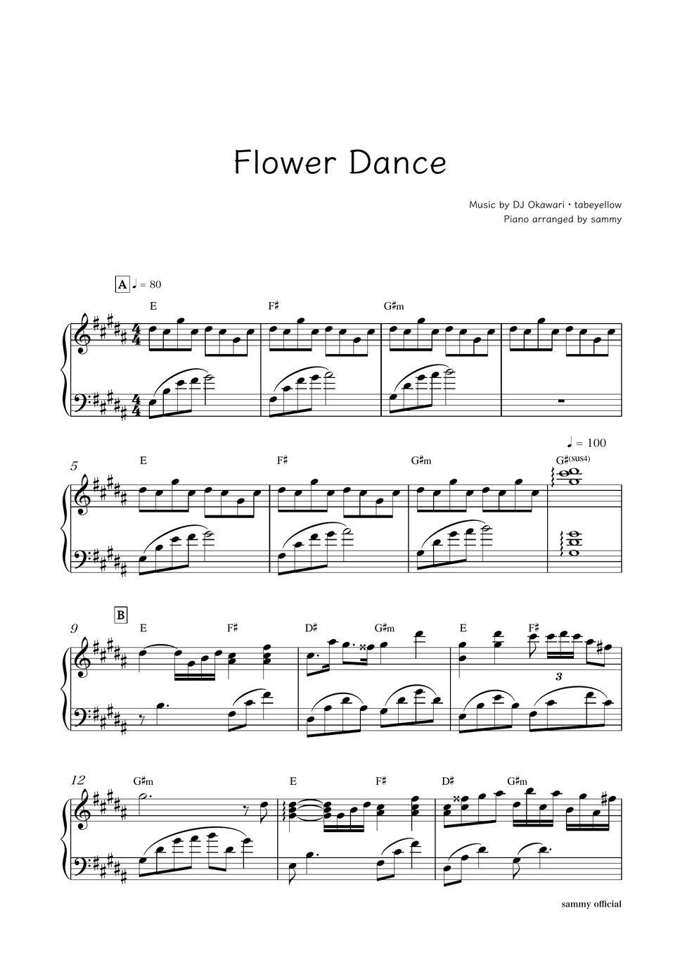 Dj Okawari Flower Dance Violin Sheet Music Best Flower Site