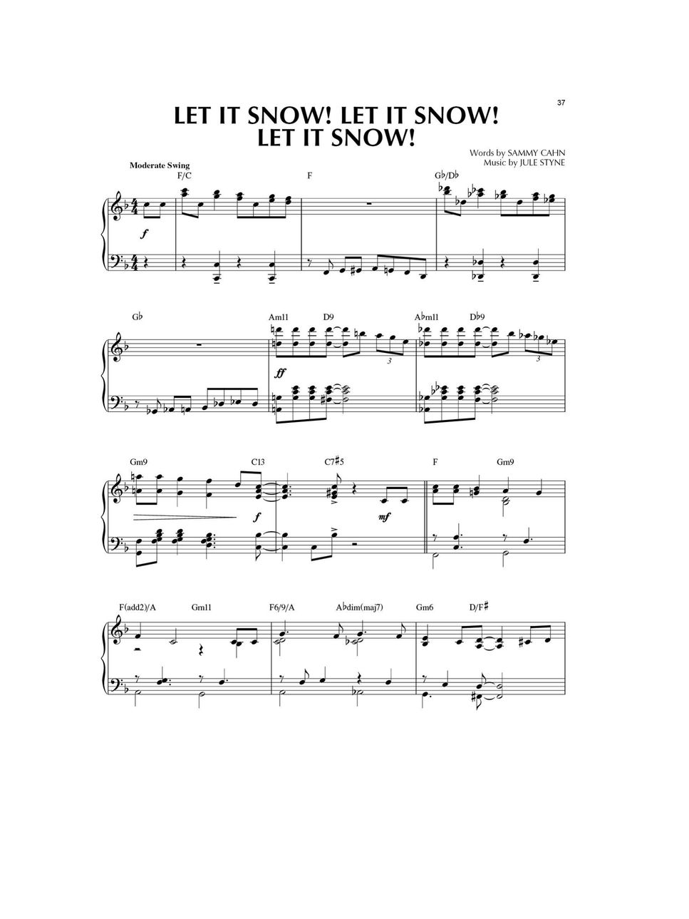 Let It Snow Jazz Pianopdf Sheets 7719