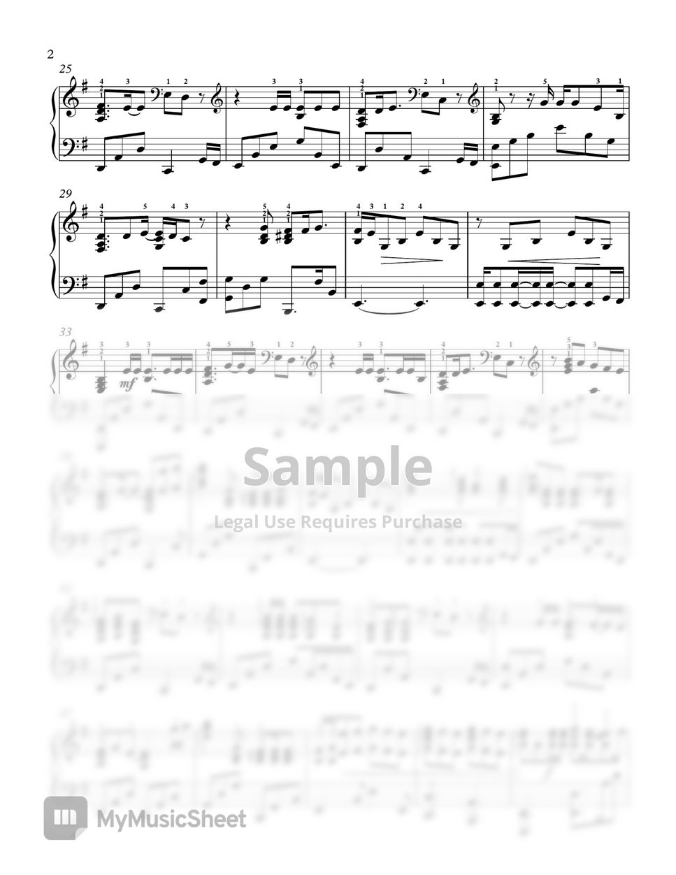 Metallica Nothing Else Matters Sheets by Adelina Piano