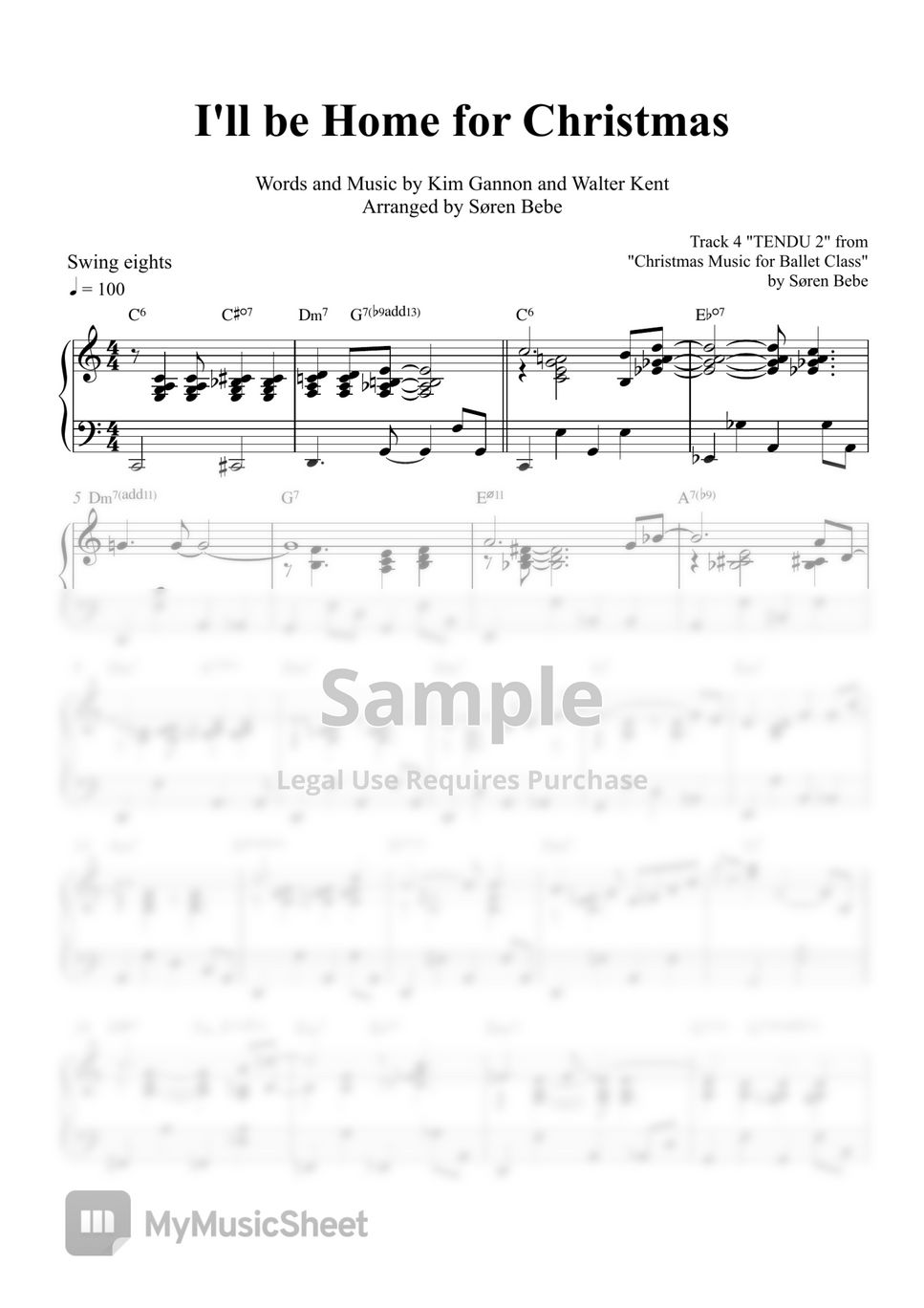 Walter Kent - I&#x27;ll be Home for Christmas (Piano Solo)