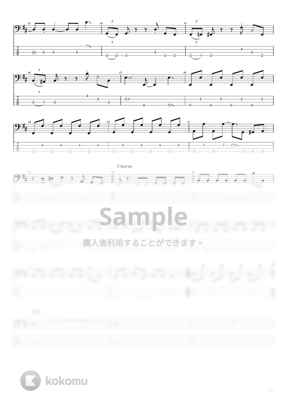 沢田研二 - TOKIO タブ+五線譜 by まっきん 沢田研二 - TOKIO タブ+五線譜 by まっきん