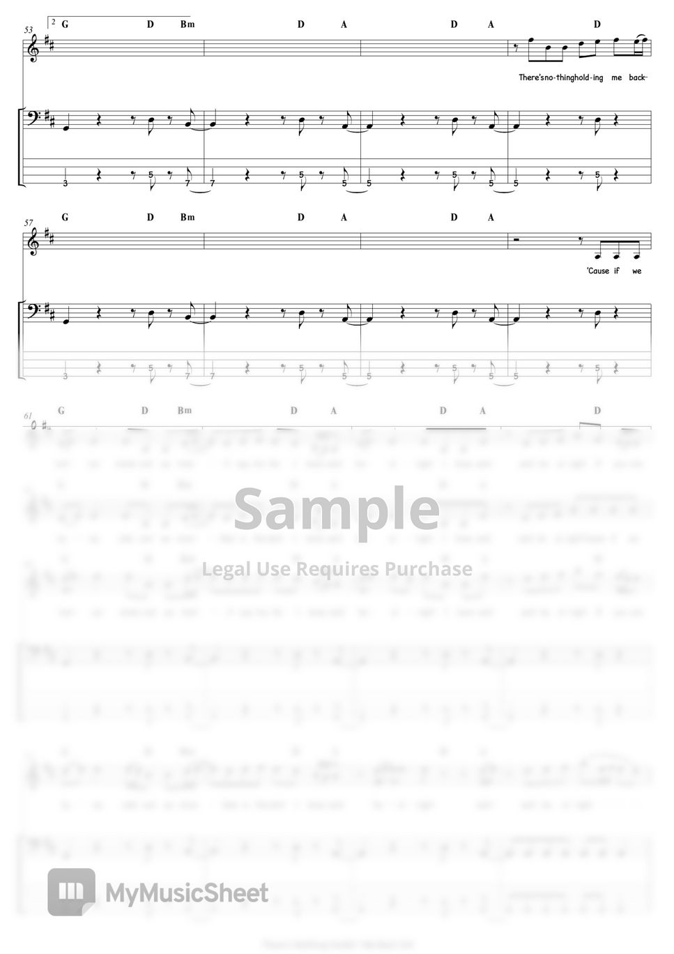 Shawn Mendes - There's Nothin' Holidin' Me Back (Bass 베이스)