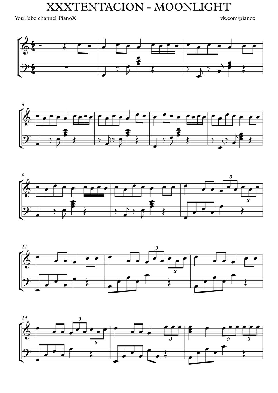 Xxxtentacion moonlight sheets by pianox