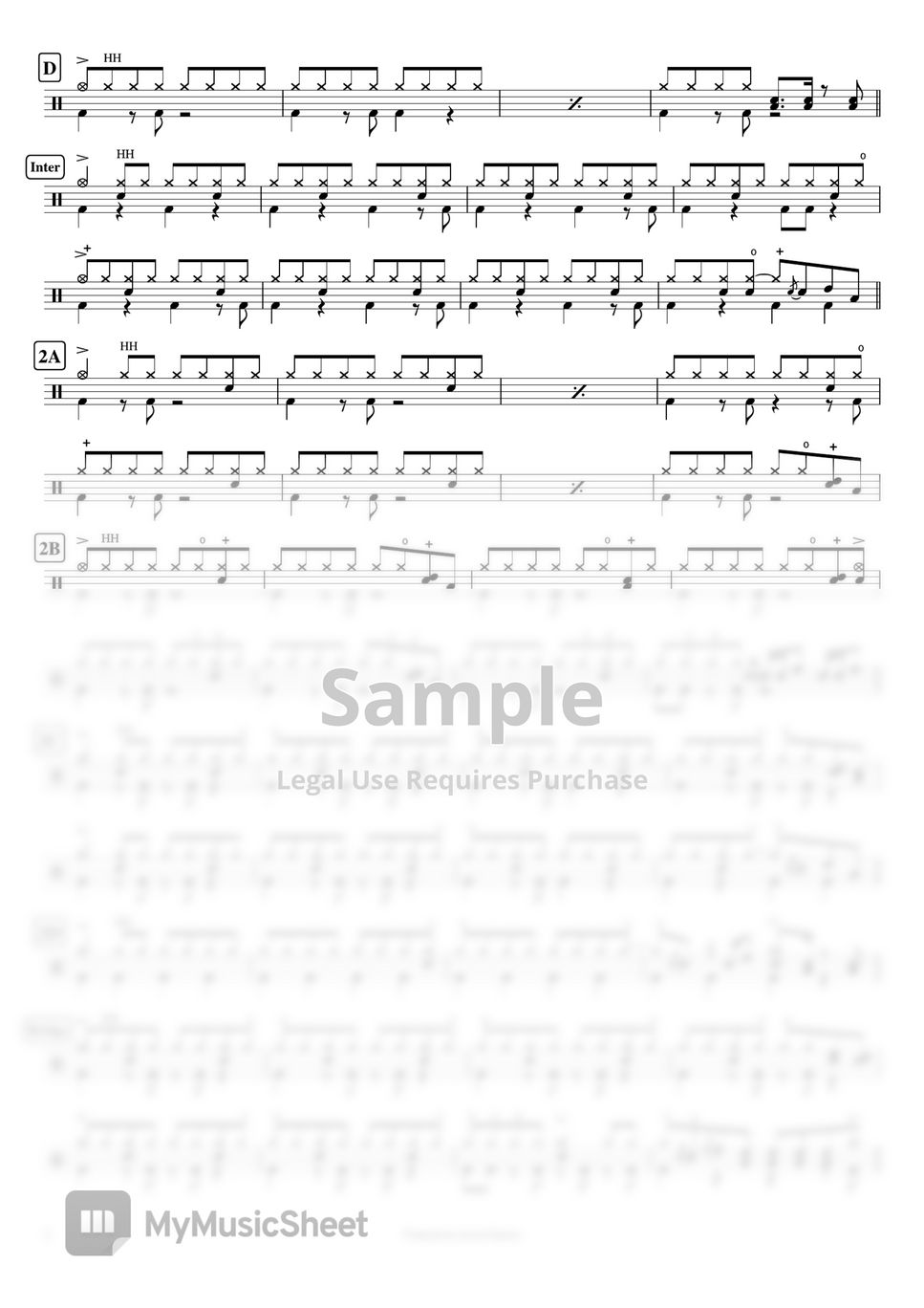 Mr.Children - Tomorrow never knows by Cookai's J-pop Drum sheet music!!!