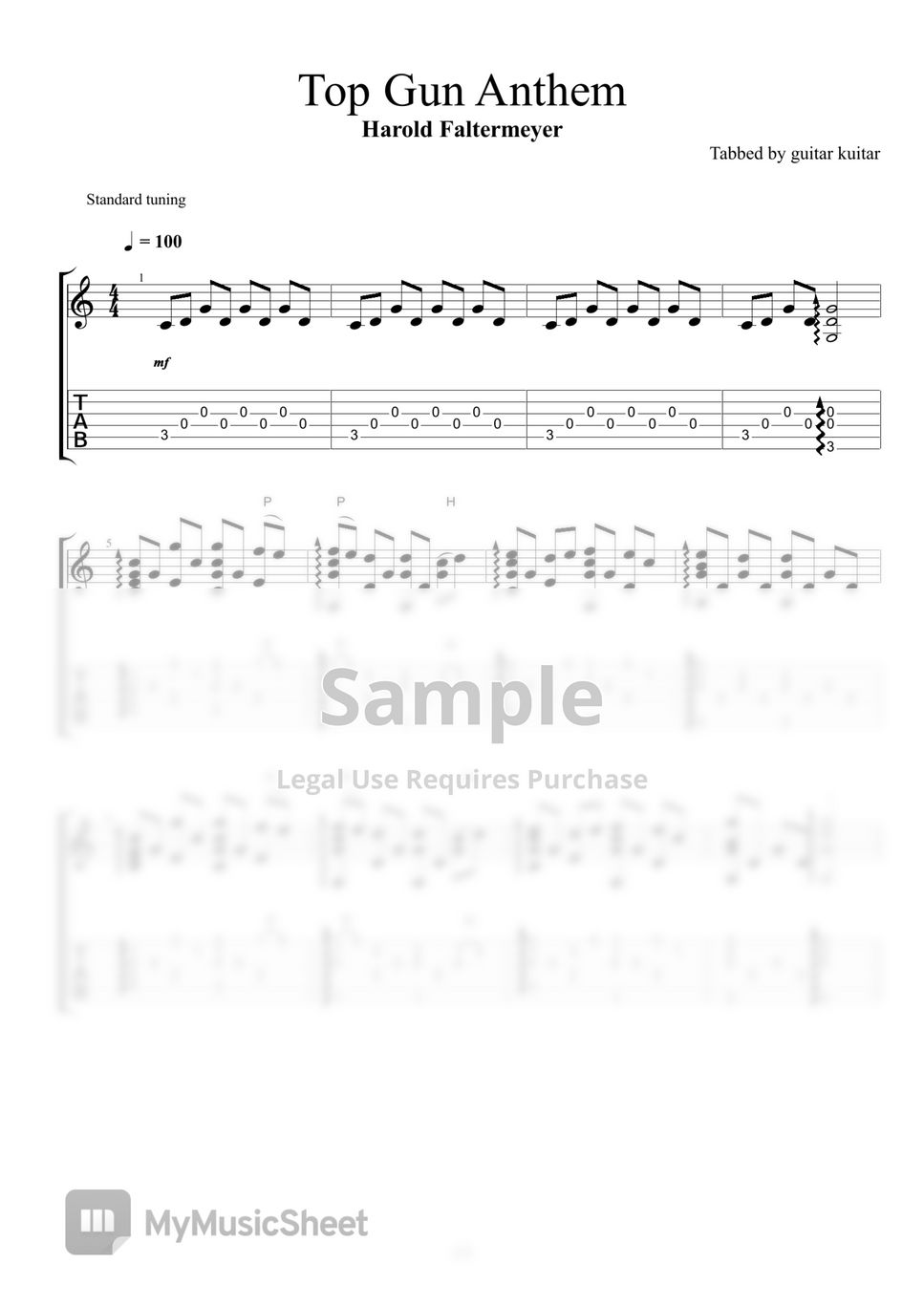 Top Gun Anthem - Easy Ukulele Fingerpicking Tab - FINGERSTYLE GUITAR