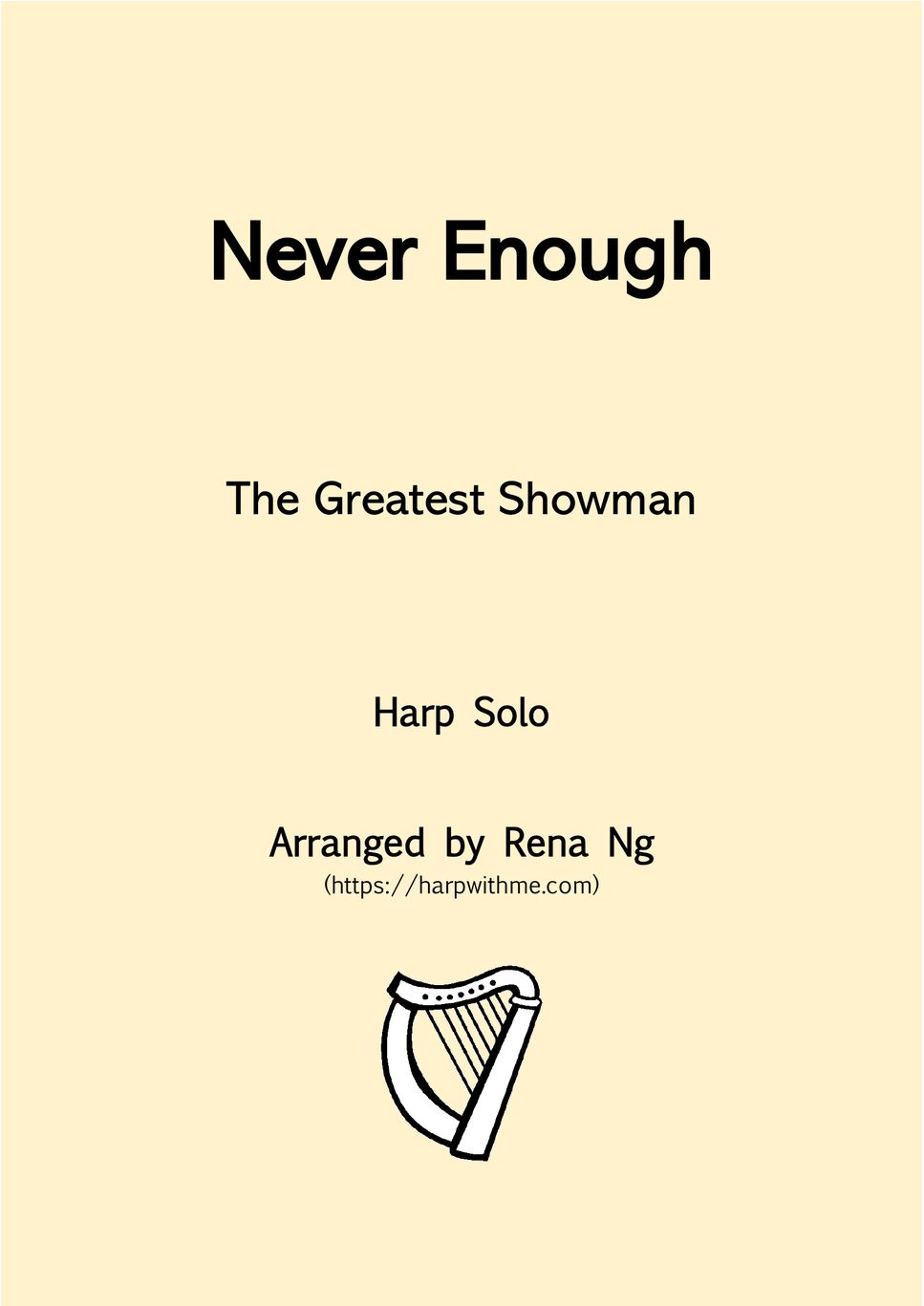 The Greatest Showman - Never Enough (Harp Solo) by Harp With Me