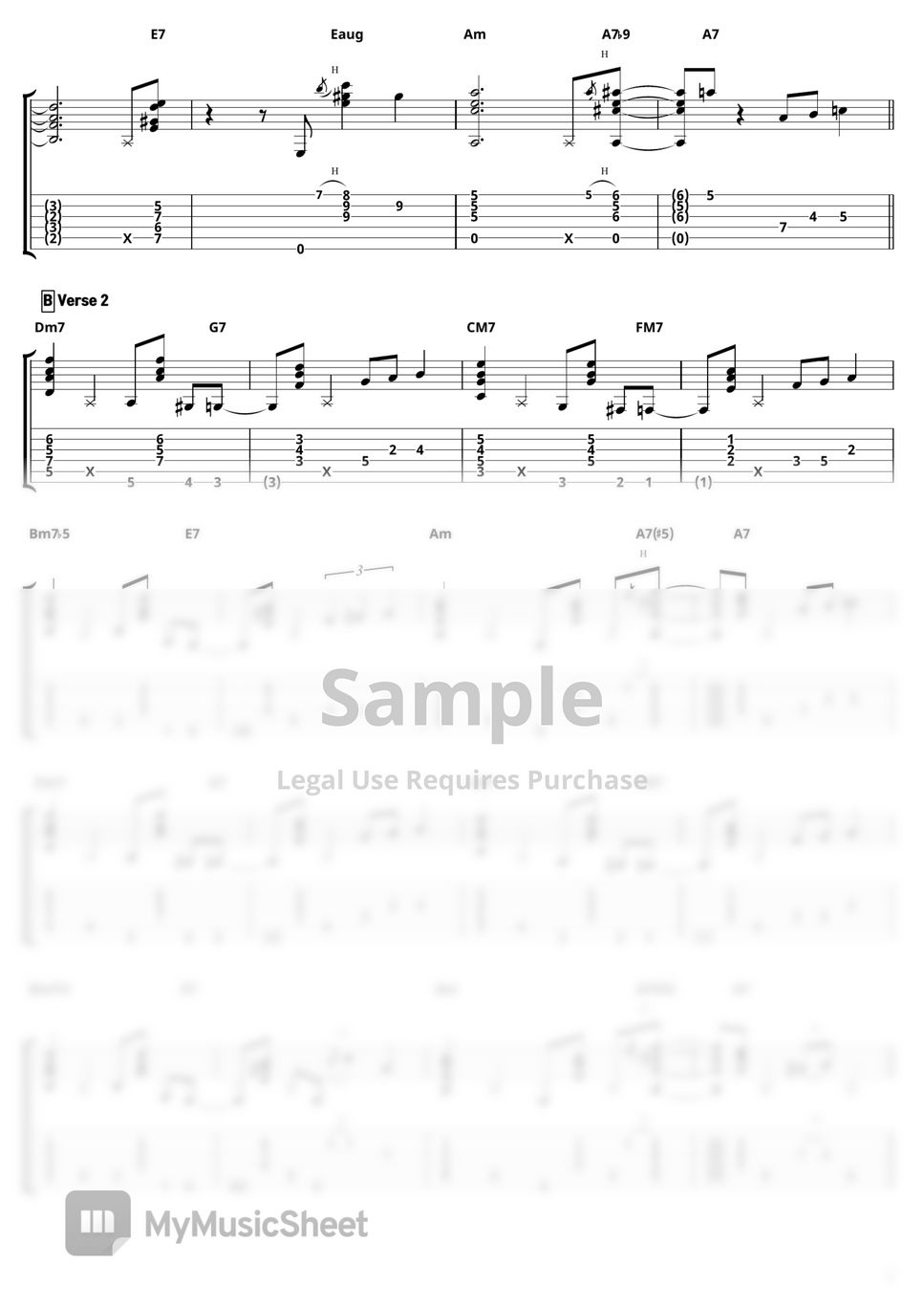 [ For Intermediates ] Autumn Leaves 「Chorus + Verse」 Fingerstyle Tabs (Full Score) by Sweet Guitar