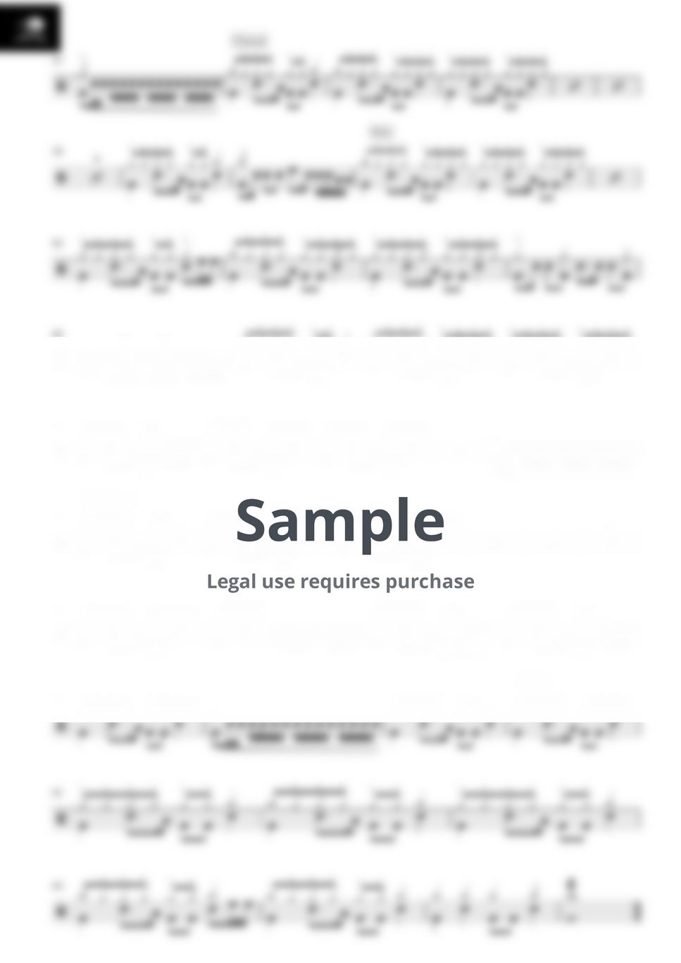 Soda Stereo - De Música Ligera by Drum Transcription: Drum Sheet MX