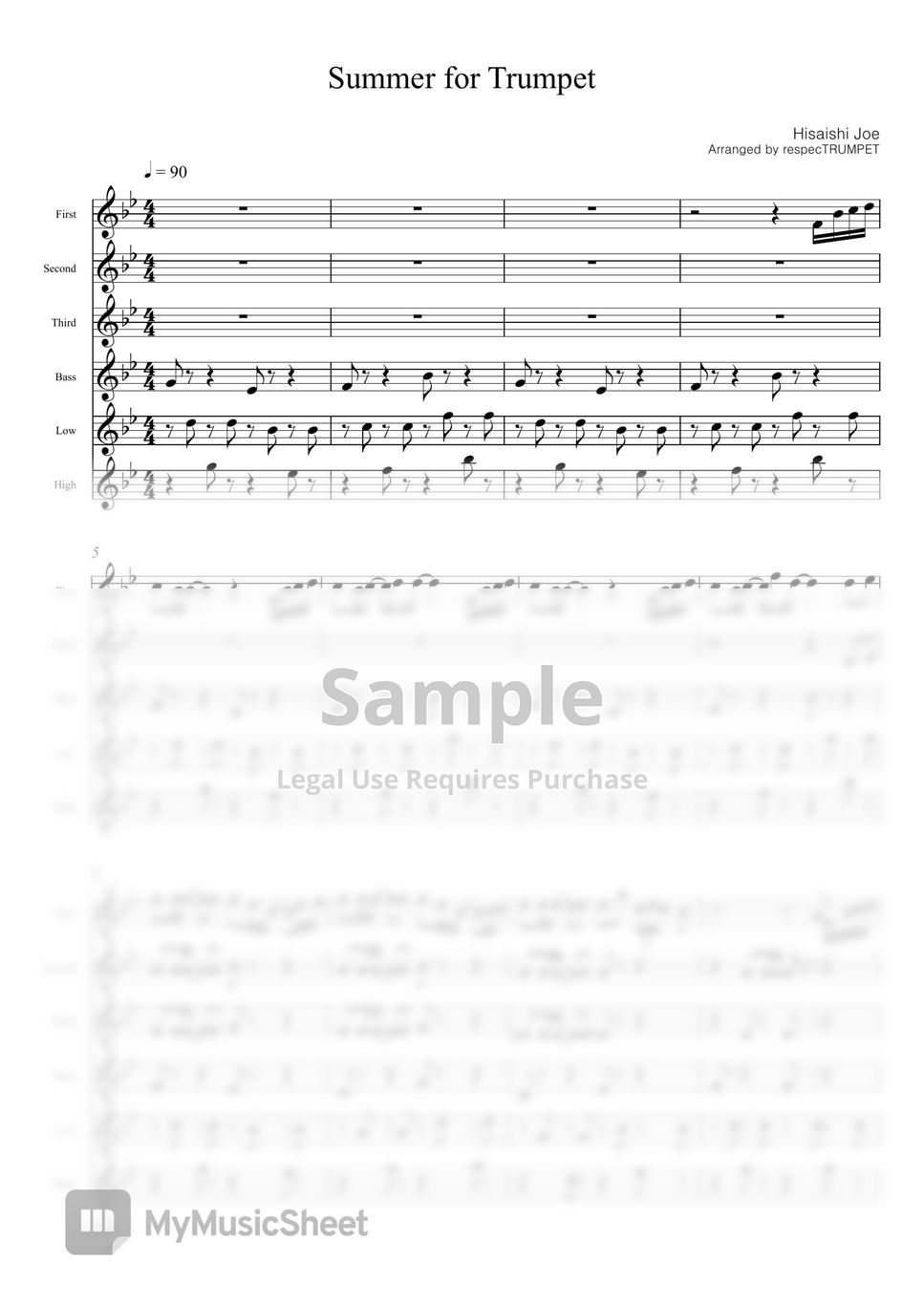 Hisaishi Joe - Summer (for Trumpet) by respecTRUMPET
