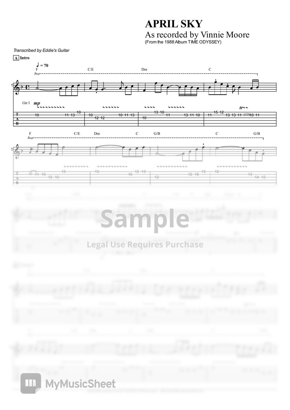 Gary Moore 楽譜 APRIL MUSIC GARY MOORE-BEST OF EARLY YEARS(9 SONGS)-GUITAR SCORE