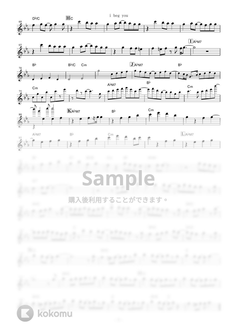 Aimer - I beg you (『劇場版「Fate/stay night [Heaven's Feel]」 Ⅱ.lost butterfly』 / in C) by muta-sax