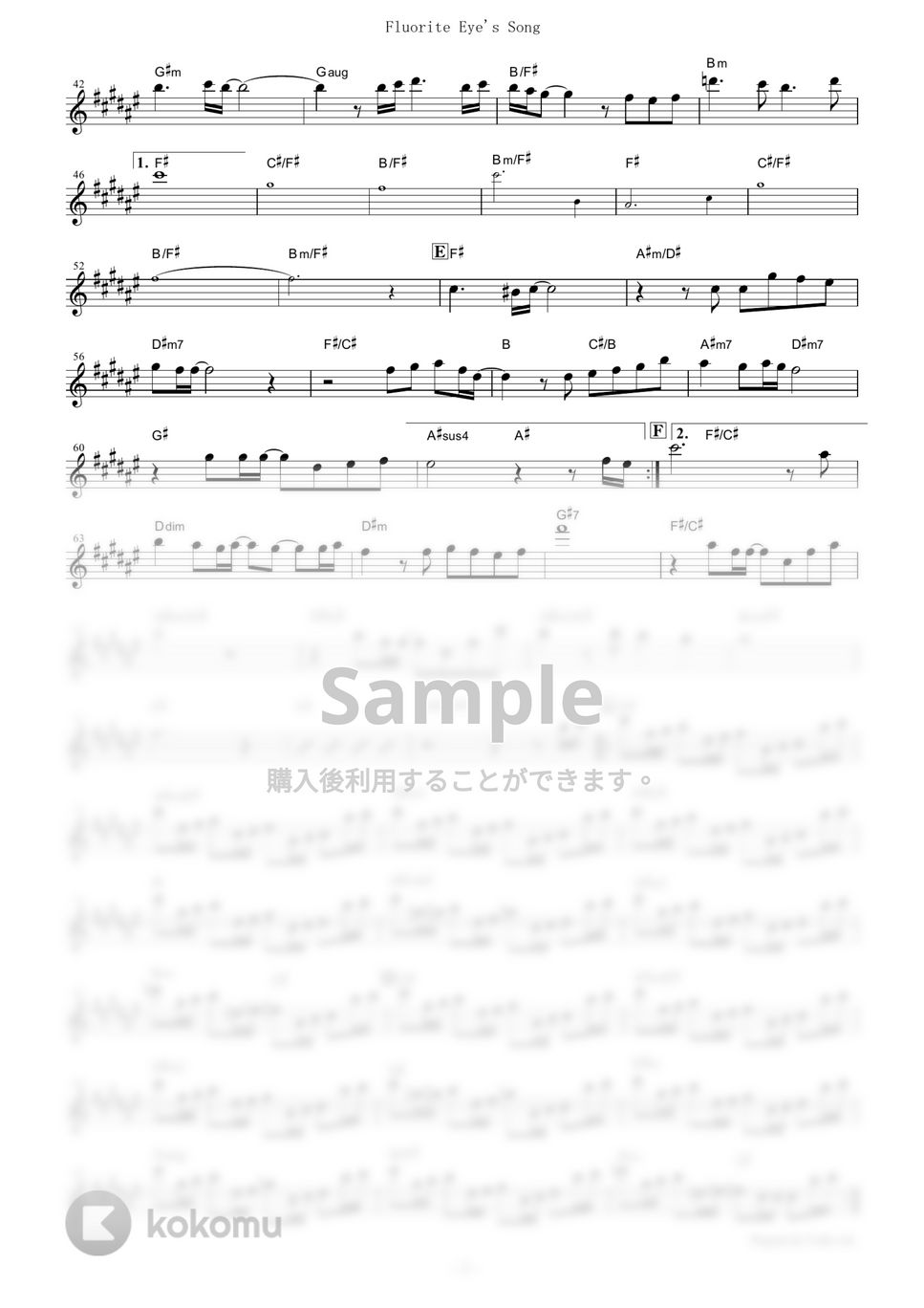 ヴィヴィ（Vo.八木海莉） - Fluorite Eye's Song (『Vivy -Fluorite Eye’s Song-』 / in Bb) by muta-sax