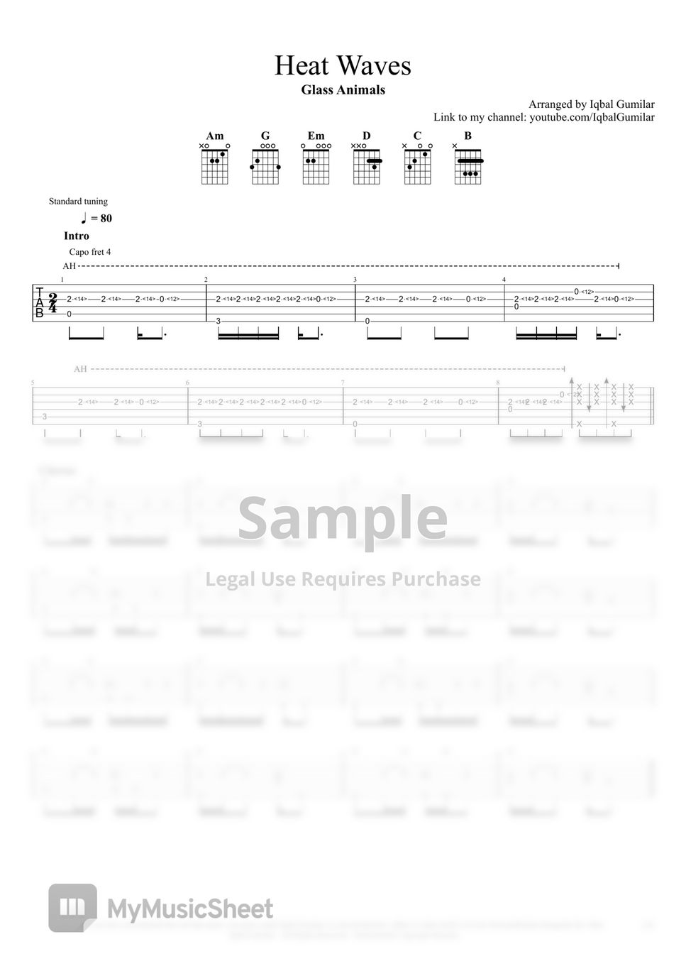 Glass Animals Heat Waves Sheets by Iqbal Gumilar