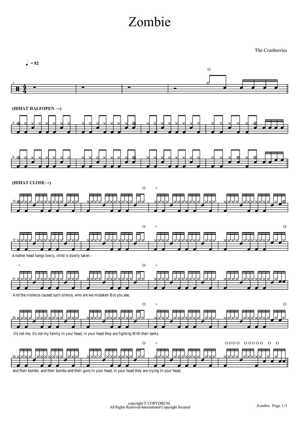 The Cranberries Zombie Sheet by COPYDRUM