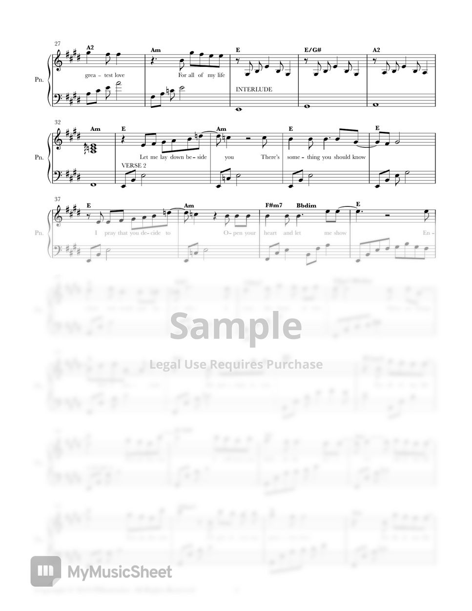 MYMP - For All Of My Life (Easy Version) Sheets by PHianonize