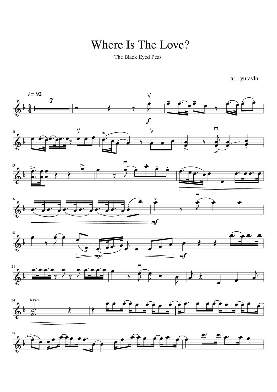 The Black Eyed Peas Where Is The Love? Sheets by yuravln