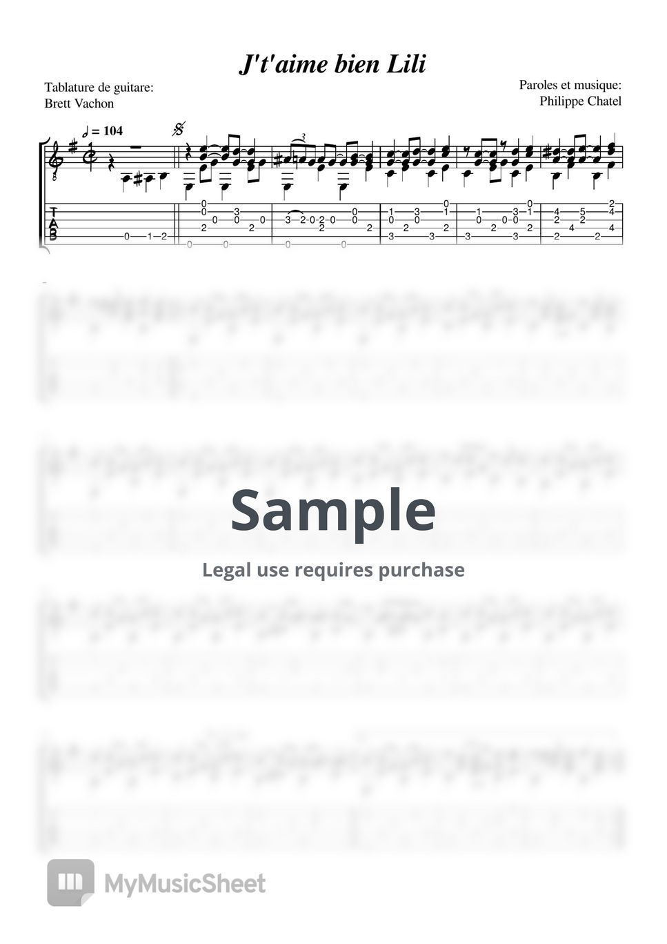 philippe-chatel-j-t-aime-bien-lili-tab-by-brett-vachon