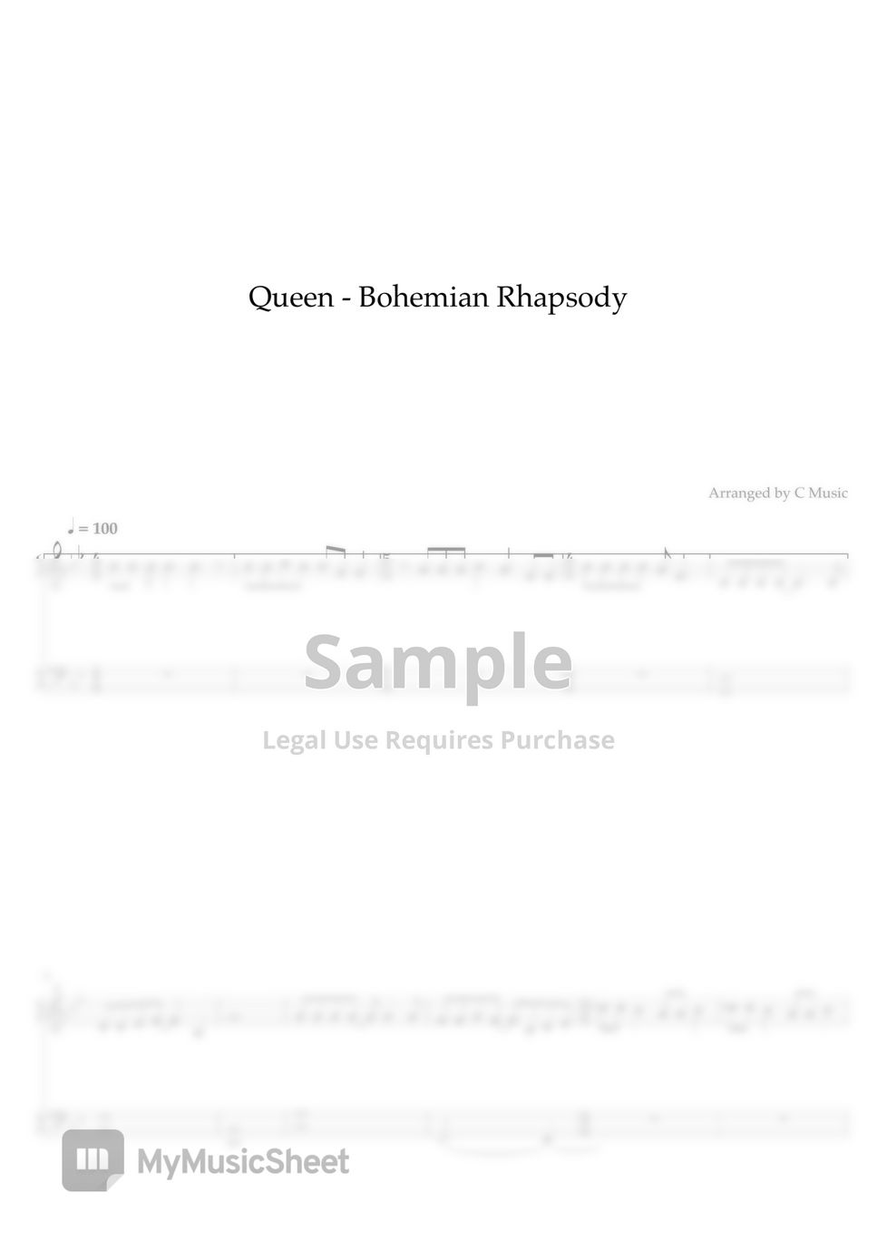 Queen - Bohemian Rhapsody (Easy Version) by C Music