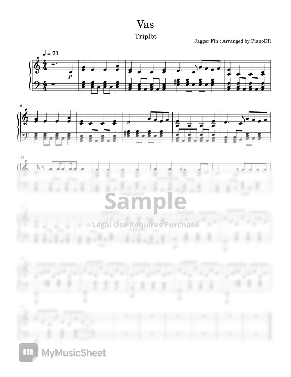 Jagger Fin Vas Sheets by PianoDR