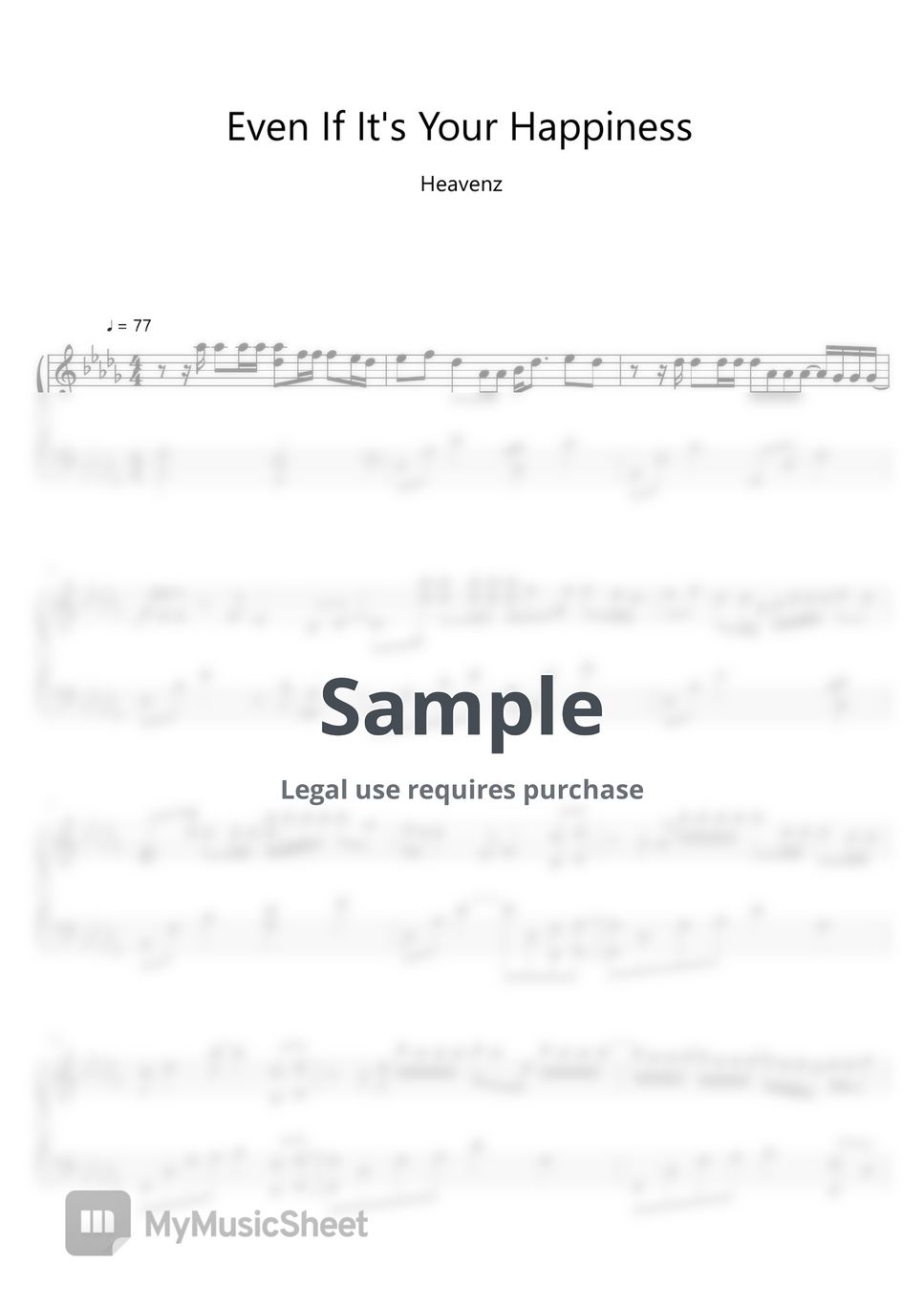 heavenz-even-if-it-s-your-happiness-sheet-music-midi-by-sayu