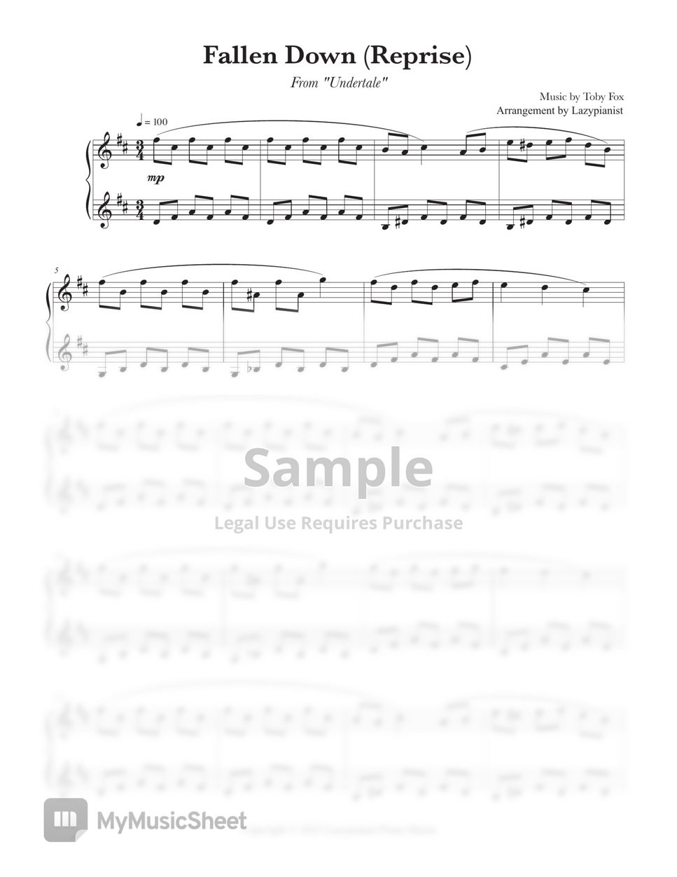 Toby Fox Music Sheets, Music Artists