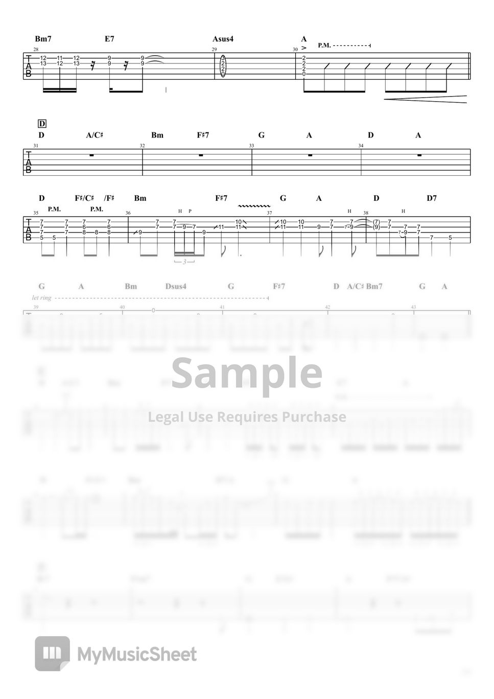 はっとり メレンゲ (ギターTAB譜) Sheets by Yoppi